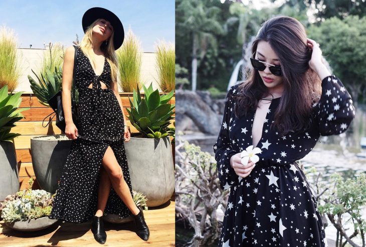 Chicas usando vestidos de estrellas en el festival coachella 2016