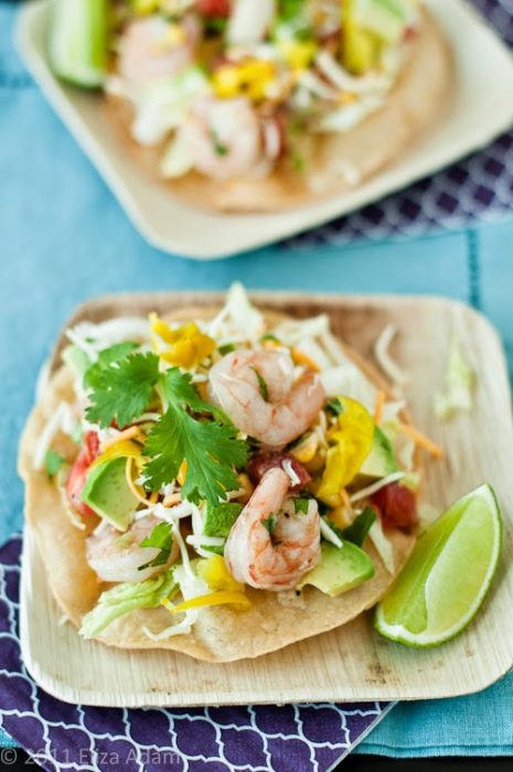 Tostadas de camarón 