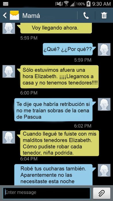 Hija le hace bromas pesadas a su madre por mensajes de texto 