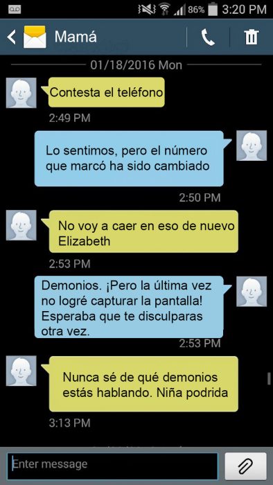 Hija le hace bromas pesadas a su madre por mensajes de texto 