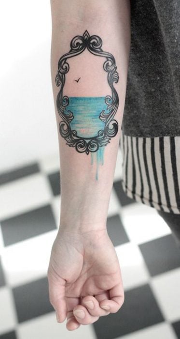 Tatuaje paisaje del mar 
