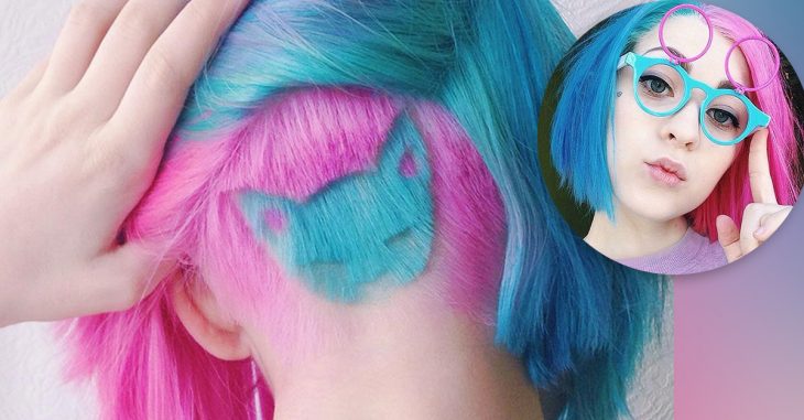 La nueva moda de cabello arcoiris y un “tatuaje capilar” de gatos