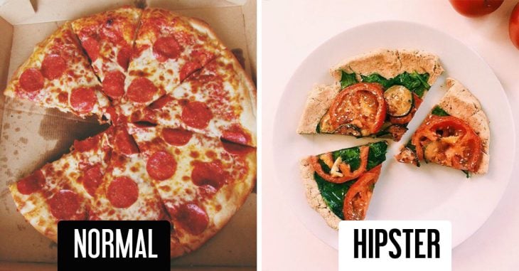 . Estas son algunas imágenes que demuestran la diferencia entre la comida normal y la comida hipster