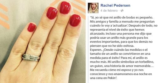 Mujer defiende su pequeño anillo de compromiso en Facebook