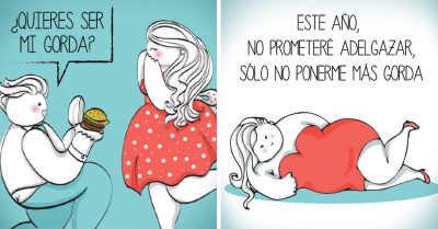 20 Divertidas ilustraciones que te harán sentir orgullosa por esos rollitos de más