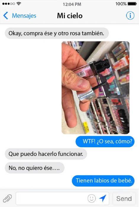 conversación entre pareja sobre maquillaje 