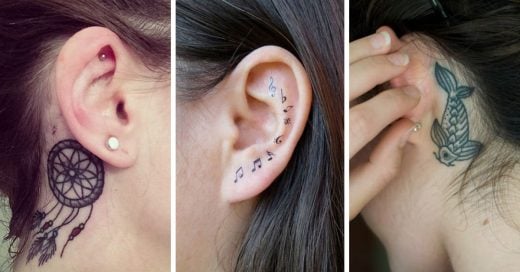 Ideas para tatuajes en la oreja o detrás de ella