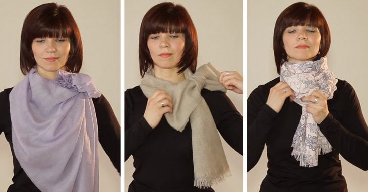 video muestra como aprender a poner una bufanda o mascada de diferentes maneras