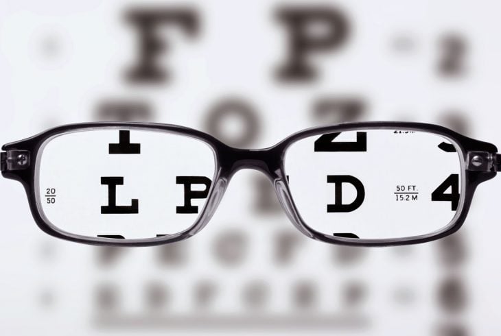 examen de la vista con gafas