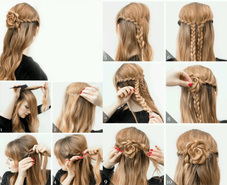 tutoriales peinados mujer rubia cabello largo 