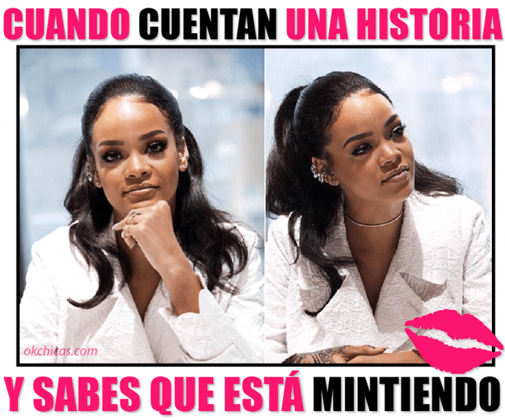 meme ok chicas mujer morena vestida de blanco muy seria 