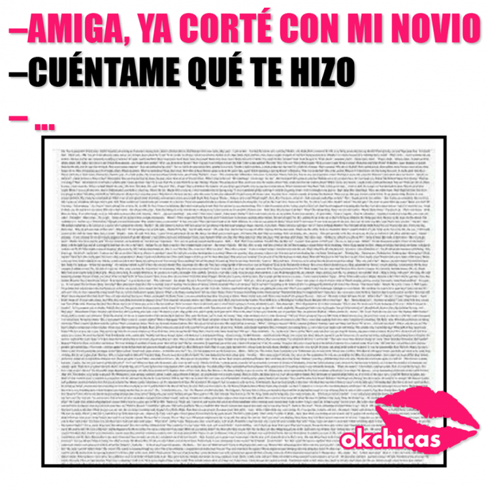 meme ok chicas texto largo con letras pequeñas 