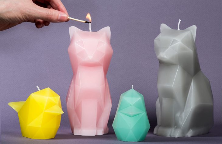 velas en forma de gato