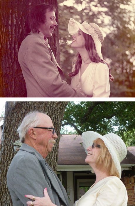 pareja antes y después de 40 años