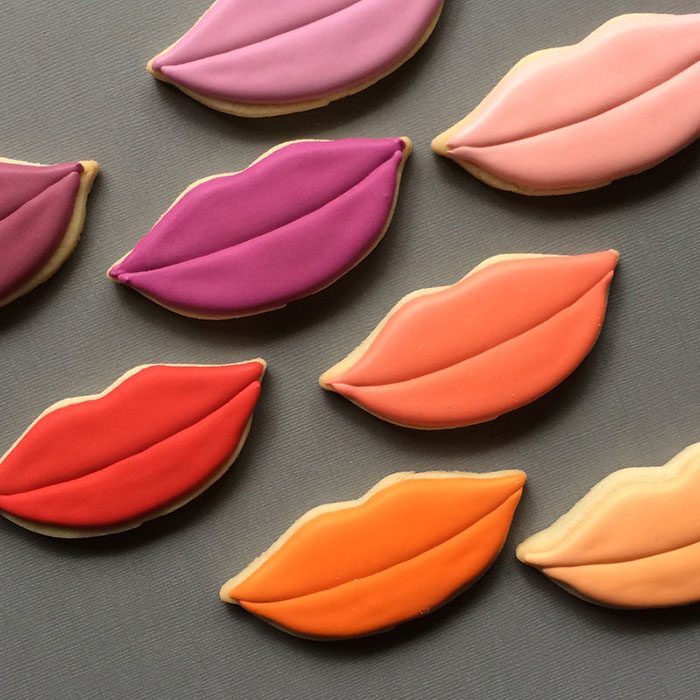 repostería galletas de colores labios 