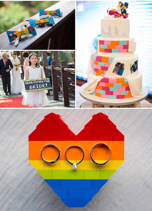 Elementos para boda de legos 