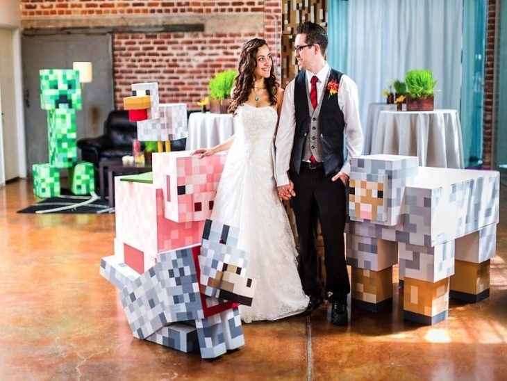 Boda al estilo Minecraft 