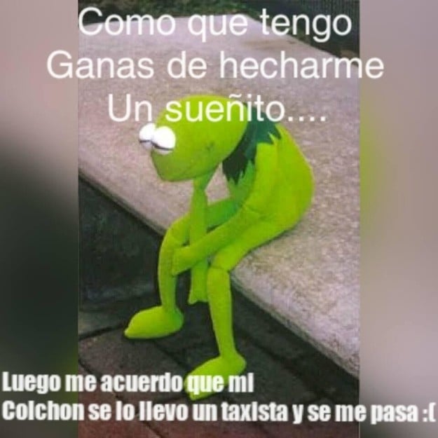 Meme del colchón que fue robado en xalapa circulando por Facebook 