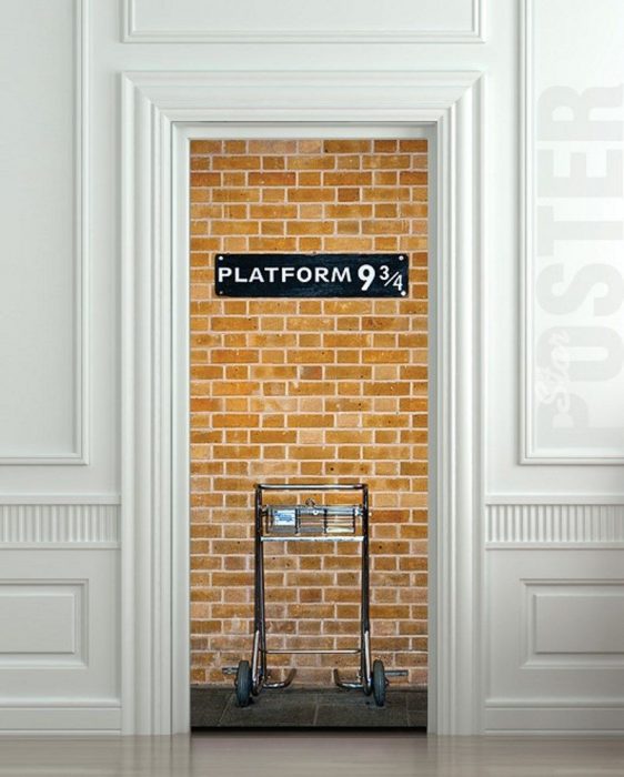 Puerta de un cuarto inspirada en Harry Potter 