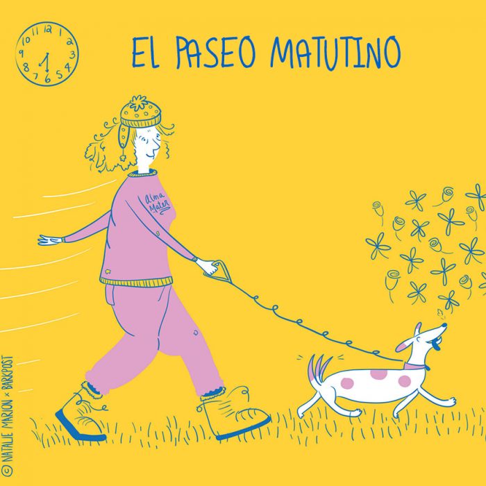 Ilustración ser mamá es: El paseo matutino 