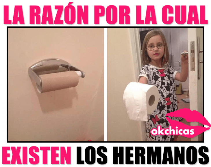 ok chicas meme niña con papel de baño 