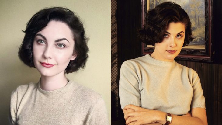 Chica imitando a Audrey Horne 