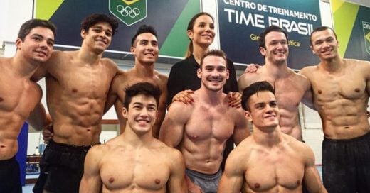 El equipo brasileño masculino de gimnasia
