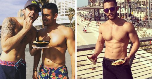 fotografías de hombres sexys y el hummus