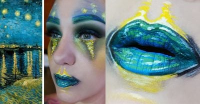 Esta mujer usa su rostro como lienzo para recrear obras de arte con simple maquillaje