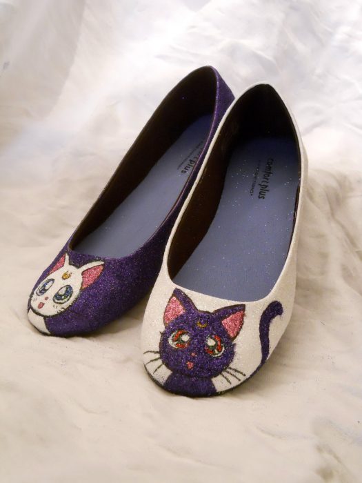 Flats con los gatos de la serie sailor moon 