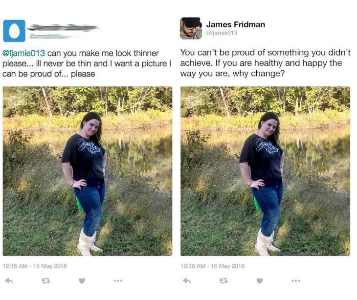 Broma con photoshop mujer en el pasto 