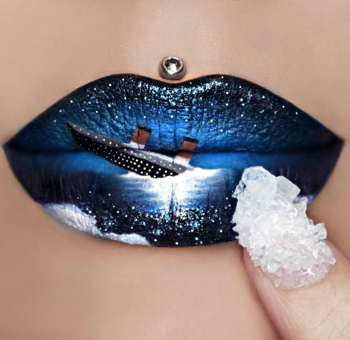 Labios grandes con pearcing barco hunidendose titanic 