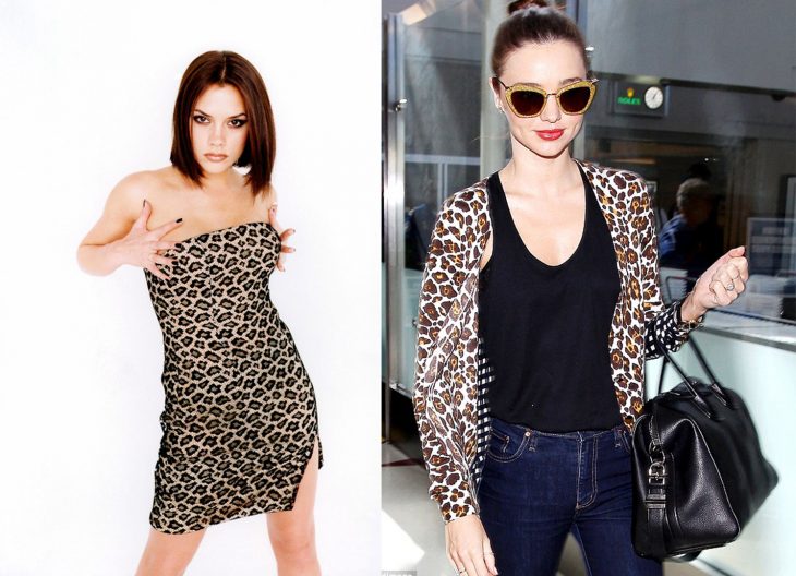 antes y después de la moda de los 90's vestidos y ropa de animal print 