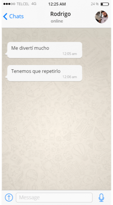 captura de pantalla whatsapp