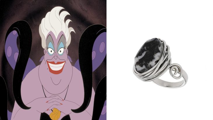 Anillo basado en la villana Ursula de la película la sirenita 