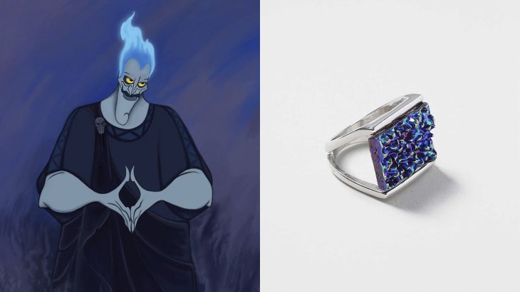 Anillo basado en el villana hades de la película hércules 