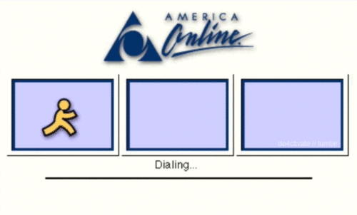GIF de America Online Internet de los noventas 