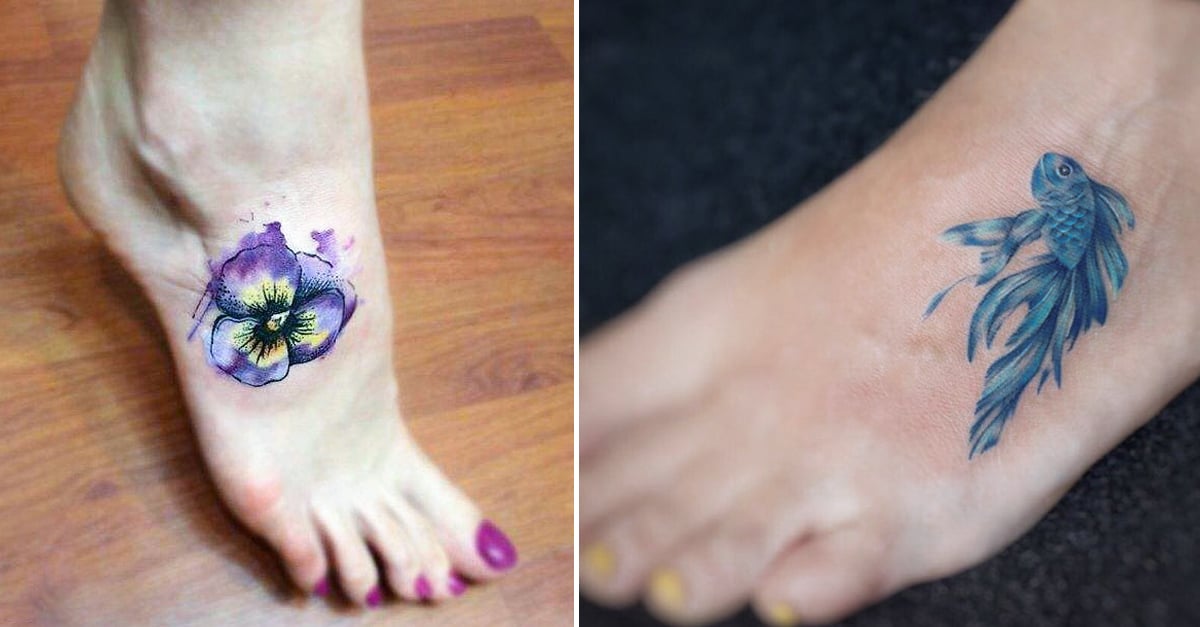 Pirata contar hasta Productos lácteos 20 Ideas de tatuajes pequeños y femeninos en el pie