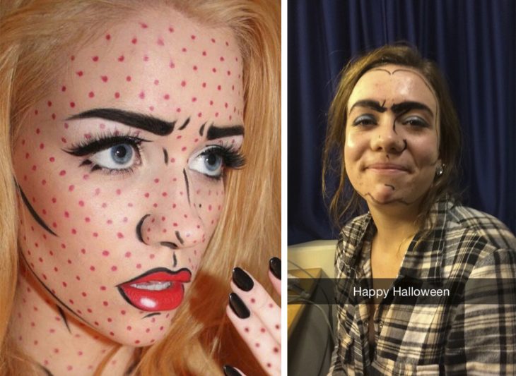 Fails de pinterest con maquillaje de halloween 