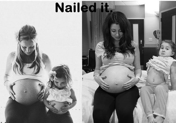 Fails de pinterest mujer embarazada con su hija 