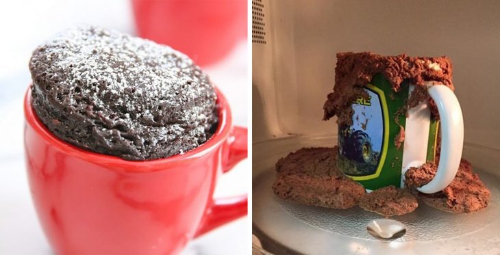 Fails de pinterest cocinar un pastel en una taza 