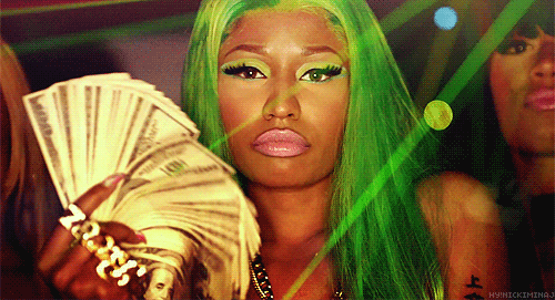 GIF Nicki Minaj con dinero 