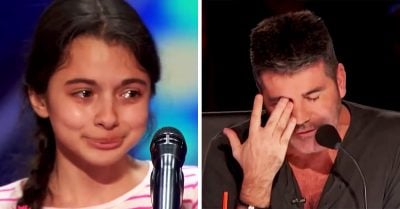 Subió aterrorizada al escenario, un minuto después todos quedaron conmovidos con lo que hizo