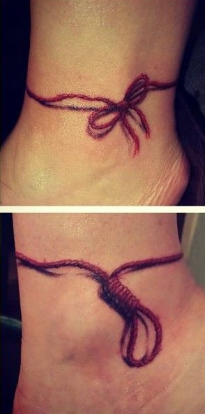 Tatuaje hilo rojo en 3D 