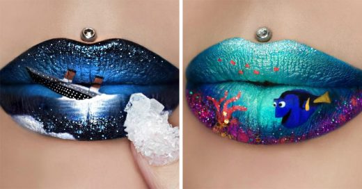 obras de arte en labios