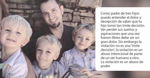 Carta de un padre de 3 hijos casado con una víctima de violación