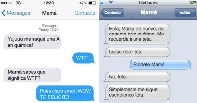 15 Mensajes de texto entre padres e hijos que te harán reír hasta caer inconsciente