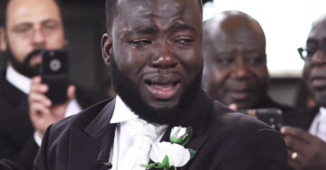 La reacción de este hombre al ver llegar a su novia al altar está derritiendo el corazón de todos