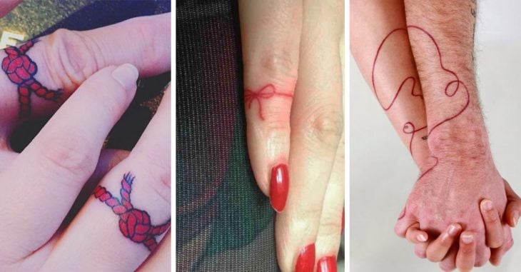 15 Hermosos tatuajes que le hacen un homenaje a la leyenda de 'El hilo rojo del destino'
