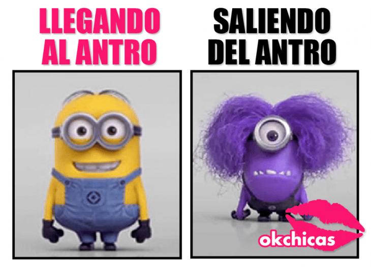 Meme del cabello arreglado y desarreglado. 